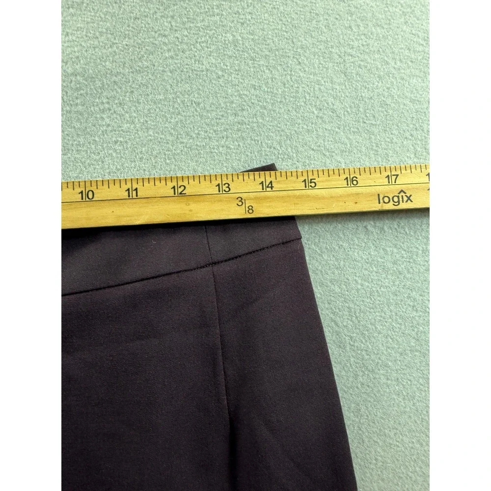 Theory Pencil Skirt Women 2 Purple Wool Blend Zip Back Back Vent 28